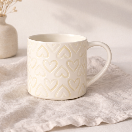 Heart Embossed Mug