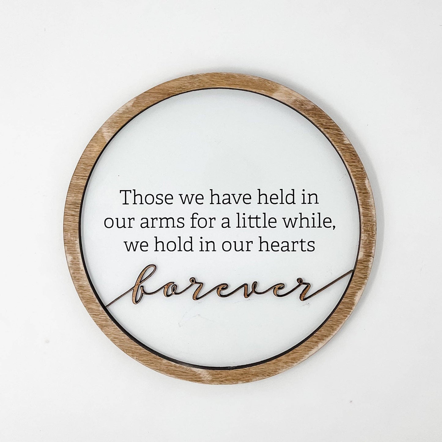 Those we have held in our arms 10" Round Sign