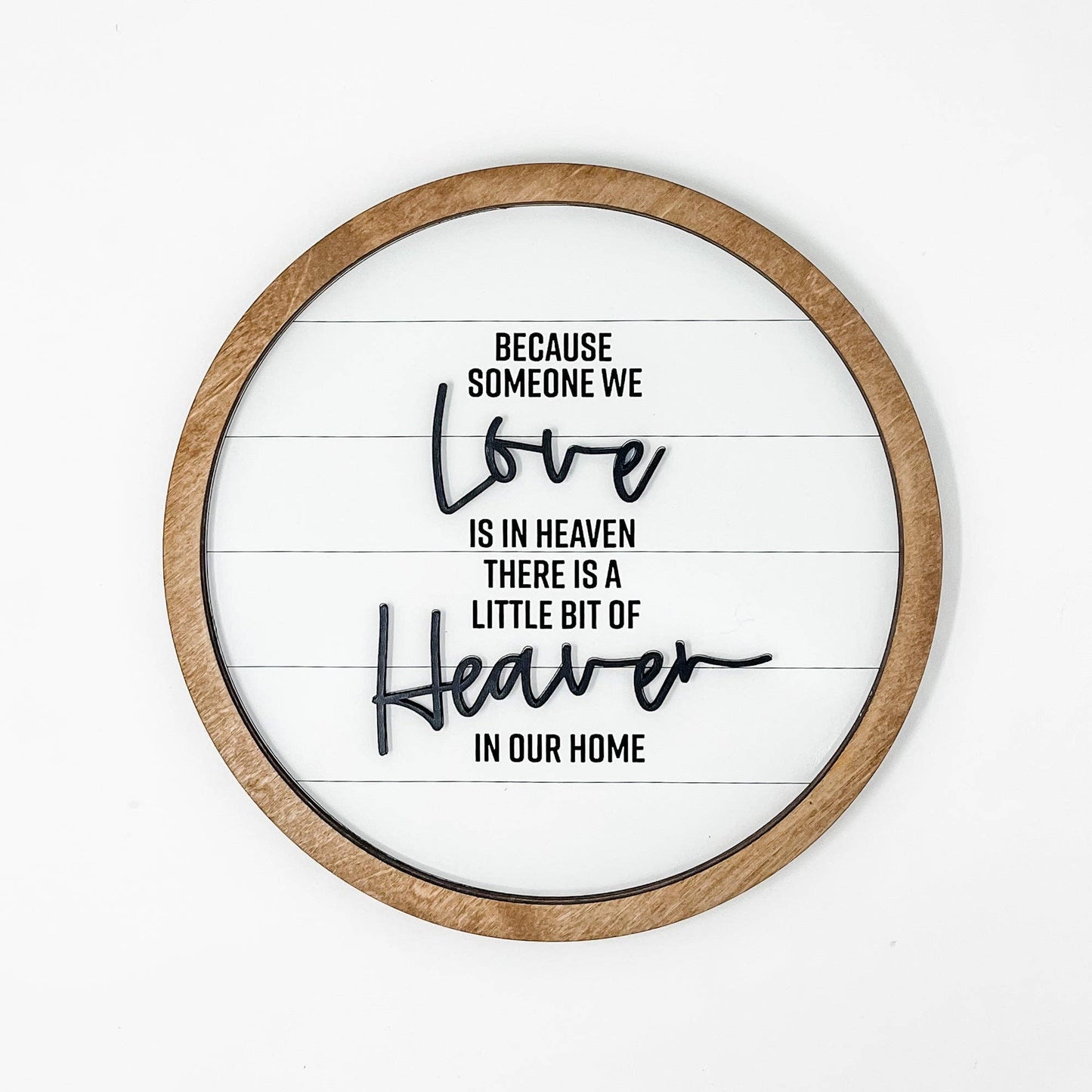 Because Someone We Love Is in Heaven Sign | Memorial Wall Art & Sympathy Gift